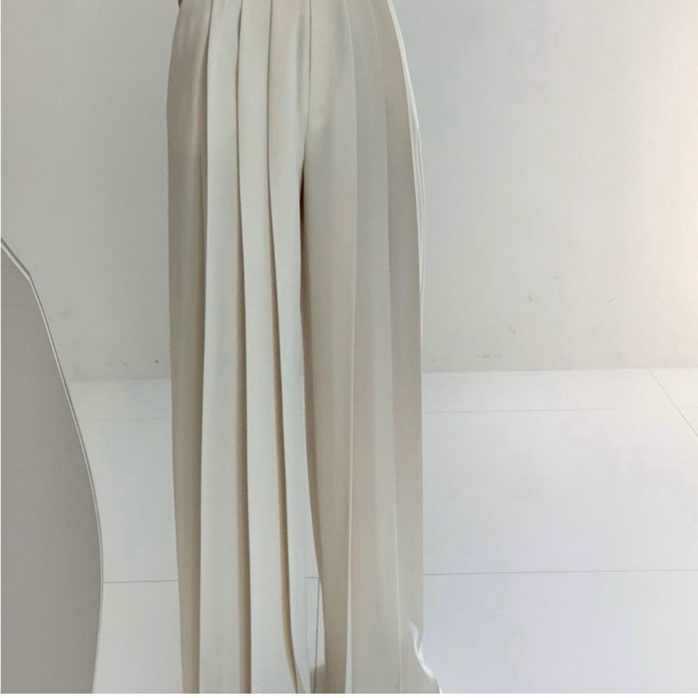 NWT Commense Solid Wide Leg Pants LARGE Stylish WHITE Quality Fast Shipping - Picture 3 of 10